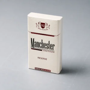 Manchester Reserve packaging photographed for a structured product specification record page