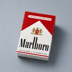 Marlboro Red packaging photographed for a structured product specification record page