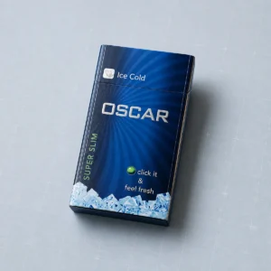 Oscar Super Slim Ice Cold packaging photographed for a structured product specification record page
