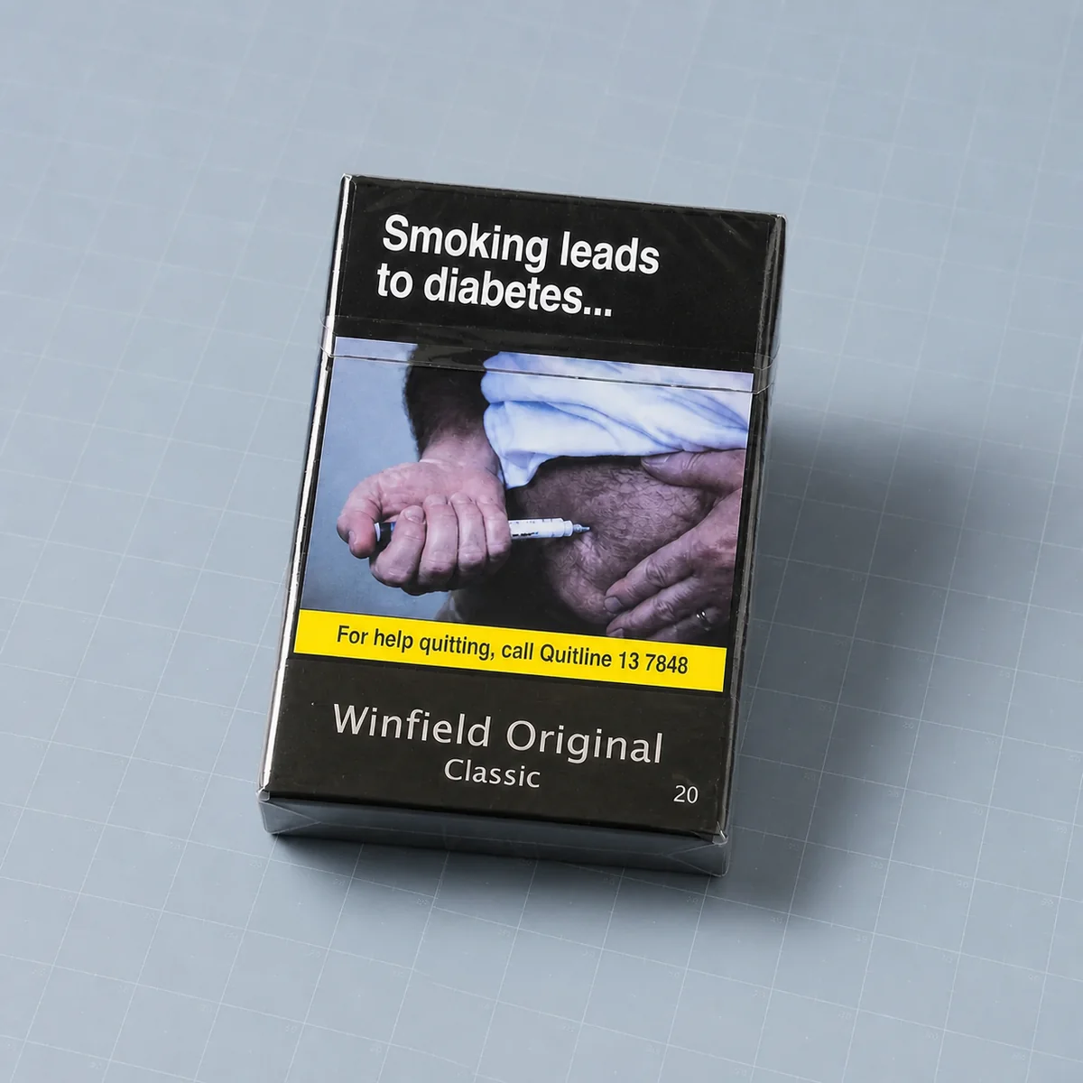 Winfield Original Classic 10mg packaging photographed for a structured product specification record page